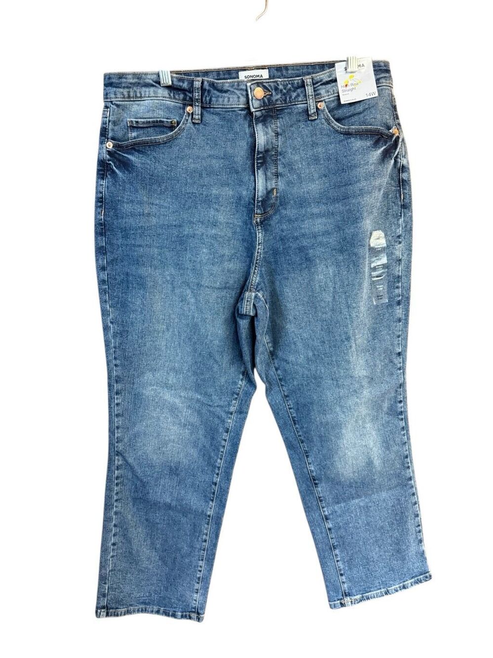 Sonoma Woman’s High-Rise/Stretch/Straight Jeans Sz 14W NWT